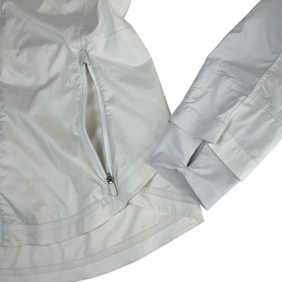 lululemon Goal Smasher Jacket Hooded White Sz 8 - Picture 11 of 16